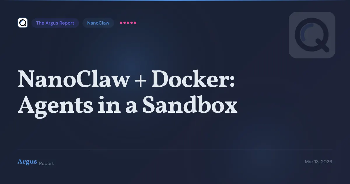 NanoClaw seals Docker partnership six weeks after open-source launch