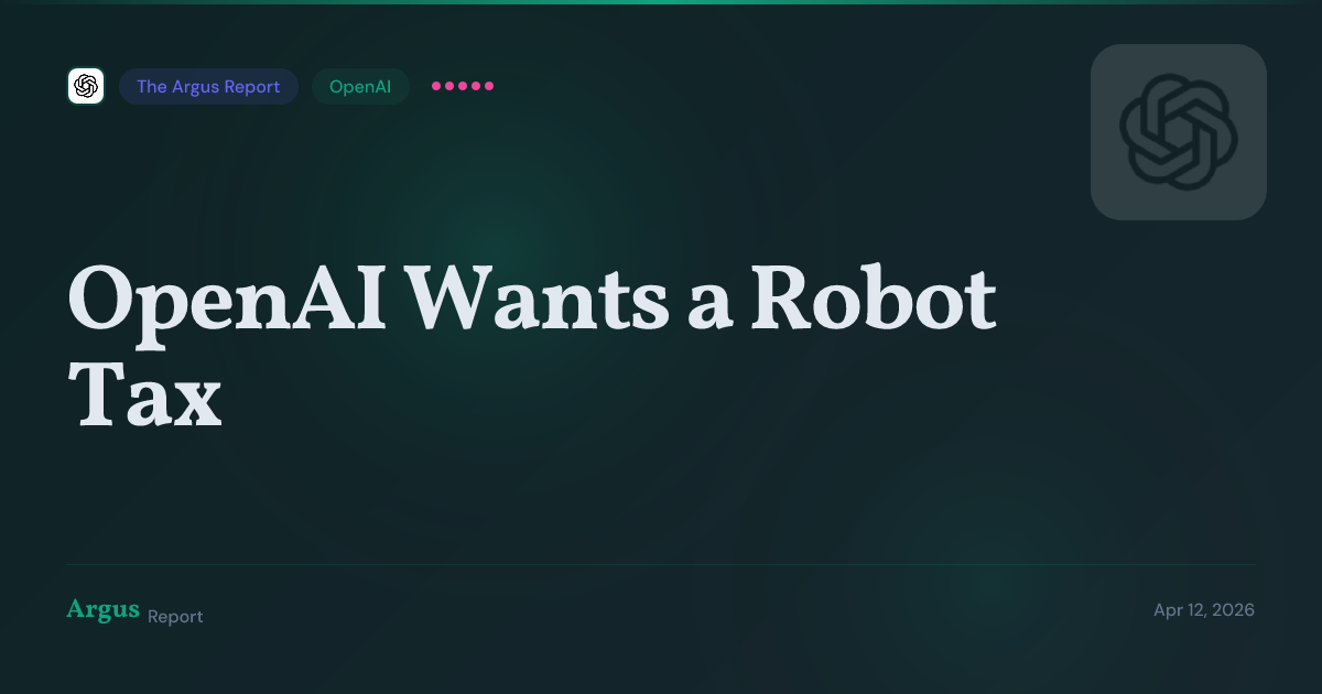 OpenAI Is Preparing for Its IPO. It's Also Proposing Robot Taxes.