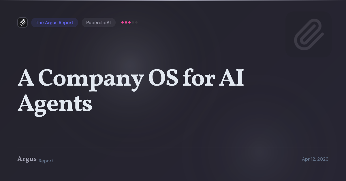 Someone Built a Company Operating System for AI Agents. It Has 52,000 Stars.
